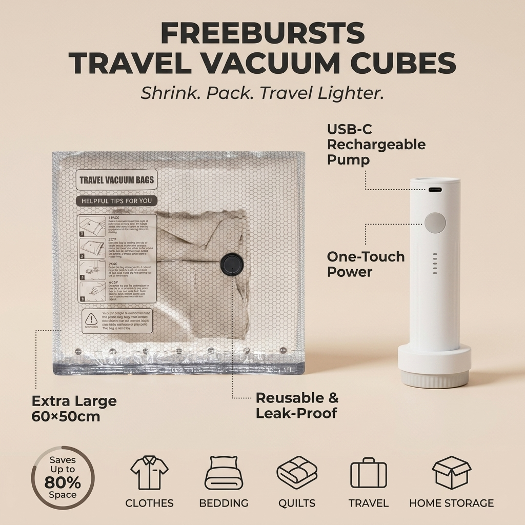 Freebursts™ Travel Vaccum Cubes